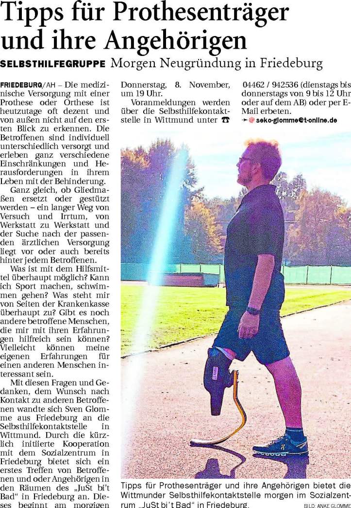 Tipps für Prothesenträger und ihre Angehörigen